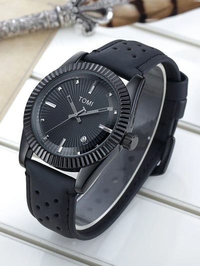 TOMI T-098 Men's Watch Date Quartz Round Shape Dial