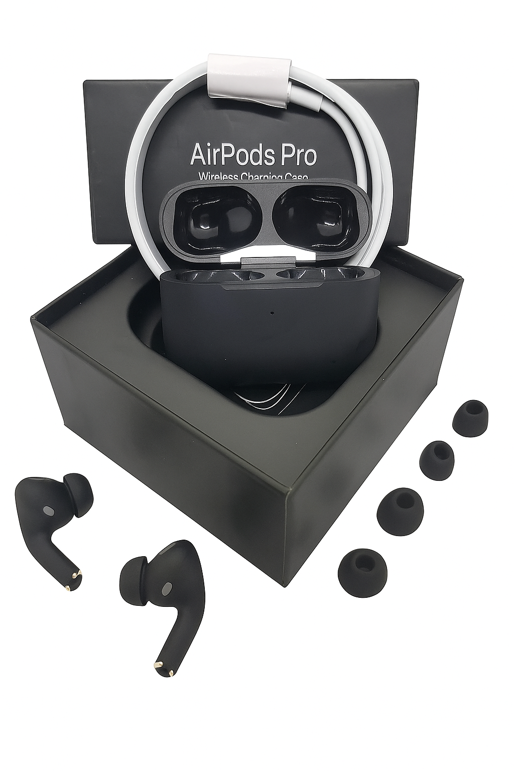 AirPods Pro 2nd Generation (Black Edition) – With MagSafe Case & High Bass Correction