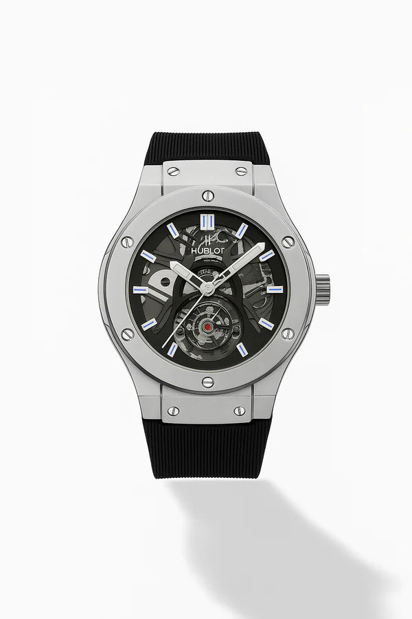 HUBLOT New Dial – Premium Black Rubber Strap Watch